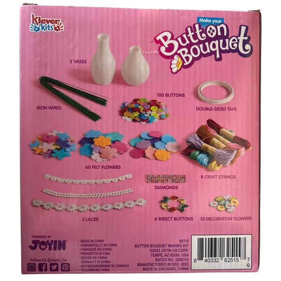 JOYIN DIY Flower Kits - Make Your Own Flower Bouquet with Button and Felt - Picture 2 of 2